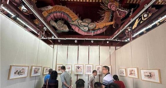 黄紫霞抗战漫画暨国画展在威远楼举办